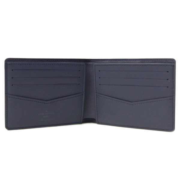 LOUIS VUITTON ルイ・ヴィトン 二つ折り財布 ポルトフォイユ・スレンダー ダークブルー モノグラムレザー M80464 - 商品画像 6