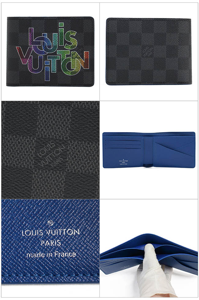 ルイヴィトンコピー LOUIS VUITTON 二つ折り財布 小銭入れなし ポルトフォイユ・ミュルティプル ダミエグラフィット N60302 - 商品画像 2