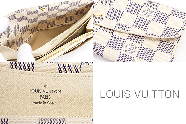 LOUIS VUITTONブランドコピー ルイヴィトン ダミエ・アズール ファスナー長札 長財布 ポルトフォイユ・エミリー N63021 - 商品画像 4