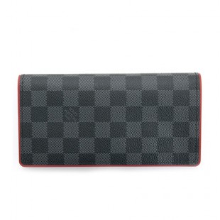ルイヴィトンスーパーコピー LOUIS VUITTON 財布 長財布 メンズ レディース ダミエ・グラフィット ポルトフォイユ・ブラザ ボルドー N63254