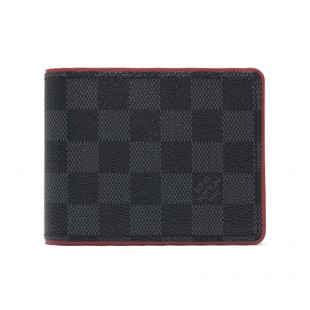 ルイヴィトンコピー LOUIS VUITTON 二つ折財布【札入れ】 ダミエ グラフィット ポルトフォイユ・ミュルティプル グレー&ボルドー N63260 メンズ - 商品画像 2