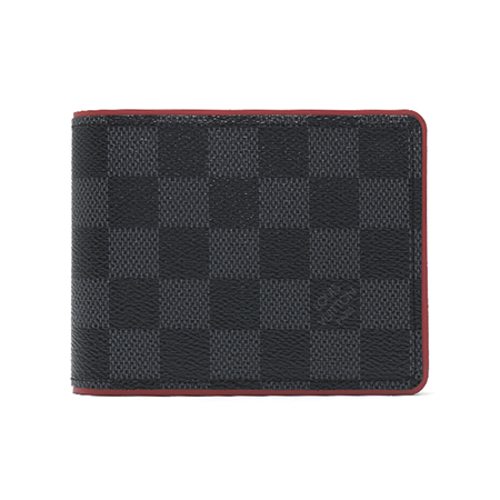 ルイヴィトンコピー LOUIS VUITTON 二つ折財布【札入れ】 ダミエ グラフィット ポルトフォイユ・ミュルティプル グレー&ボルドー N63260 メンズ - 商品画像 5