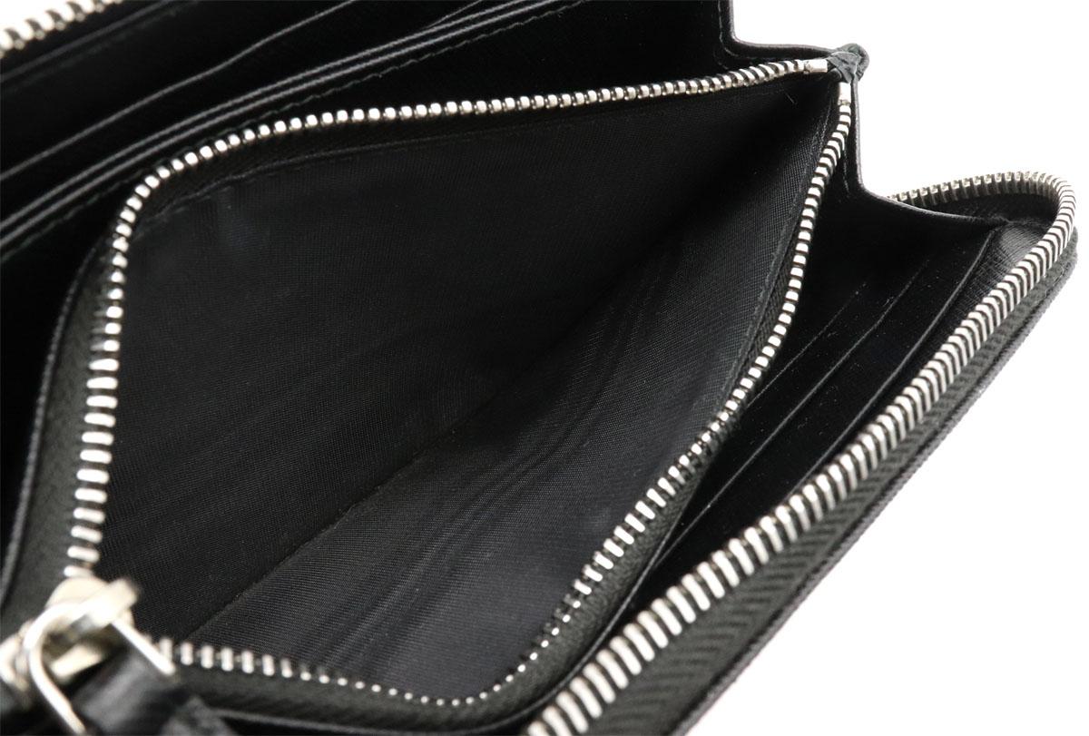 プラダスーパーコピー SAFFIANO CHARAC ロゴ ラウンドファスナー 長財布 サフィアーノ 型押しレザー NERO ブラック 黒 シルバー金具 2ML317 - 商品画像 7