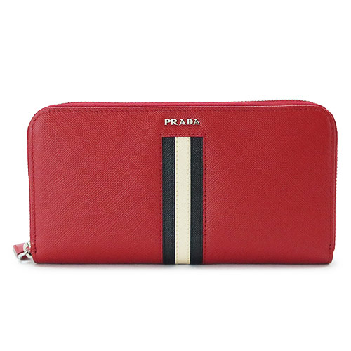 プラダコピー 長財布 PRADA 2ML317 2AJS F0C9F/SAF RIGHE FUOCO+NERO 財布 ラウンドファスナー サフィアーノ 型押しレザー フォーコ×BK - 商品画像 5