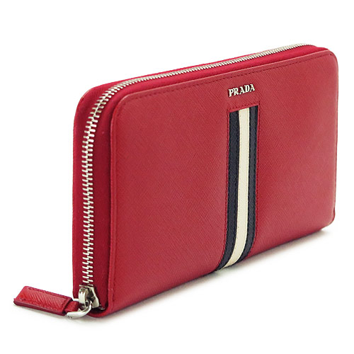 プラダコピー 長財布 PRADA 2ML317 2AJS F0C9F/SAF RIGHE FUOCO+NERO 財布 ラウンドファスナー サフィアーノ 型押しレザー フォーコ×BK - 商品画像 3