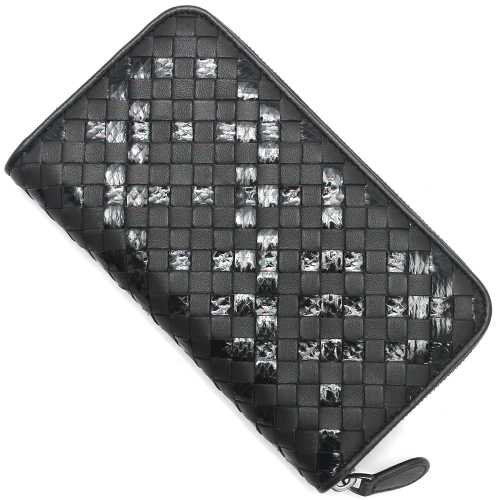 ボッテガヴェネタスーパーコピー BOTTEGA VENETA 長財布 イントレチャート 【INTRECCIATO】 ブラック 114076 VV211 1000 メンズ - 商品画像 1