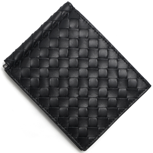 ボッテガヴェネタ BOTTEGA VENETA 二つ折財布【札入れ】 イントレチャート 【INTRECCIATO】 ブラック 123180 V4651 1000 メンズ - 商品画像 8
