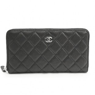 シャネルスーパーコピー財布 CHANEL シャネル 財布 ラウンドファスナ レザー キャビアスキン キルティング マトラッセ ブラック×ボルドー A50097 Y06500 C3906 CAVIAR BKBO/SV - 商品画像 2