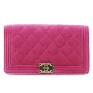 シャネルコピー長財布 CHANEL 二つ折り BOY CHANEL/ボーイシャネル マトラッセ ベロア ローズ A68901 - 商品画像 2